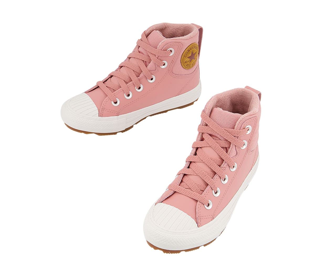 Converse Chuck Taylor All Star Berkshire Boot HI Rust Pink/Pale Putty Leather 2½ US Little Kid
