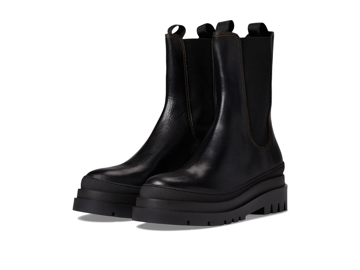 Chunky Black Lug Boot by Loeffler Randall