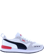 PUMA R78 Jr Boys' Youth Sneaker 4 M US Big Kid White-Black-High Risk Red