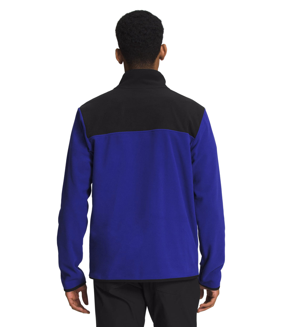 THE NORTH FACE Men's TKA Glacier ¼ Zip Fleece Pullover, Lapis Blue/TNF Black, Small