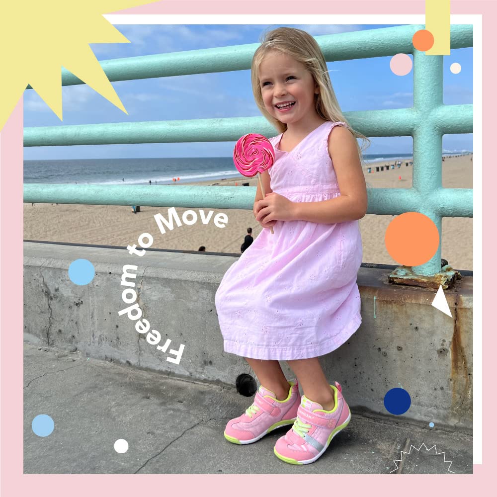 TSUKIHOSHI 1521 KAZ Strap-Closure Machine-Washable Child Sneaker Shoe with Wide Toe Box and Slip-Resistant, Non-Marking Outsole - For Toddlers and Little Kids, Ages 1-8 10.5 Little Kid Navy/Tangerine