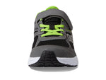 Saucony Cohesion 14 Alternative Closure Sneaker, Grey/Black/Green, 11 Wide US Unisex Big_Kid