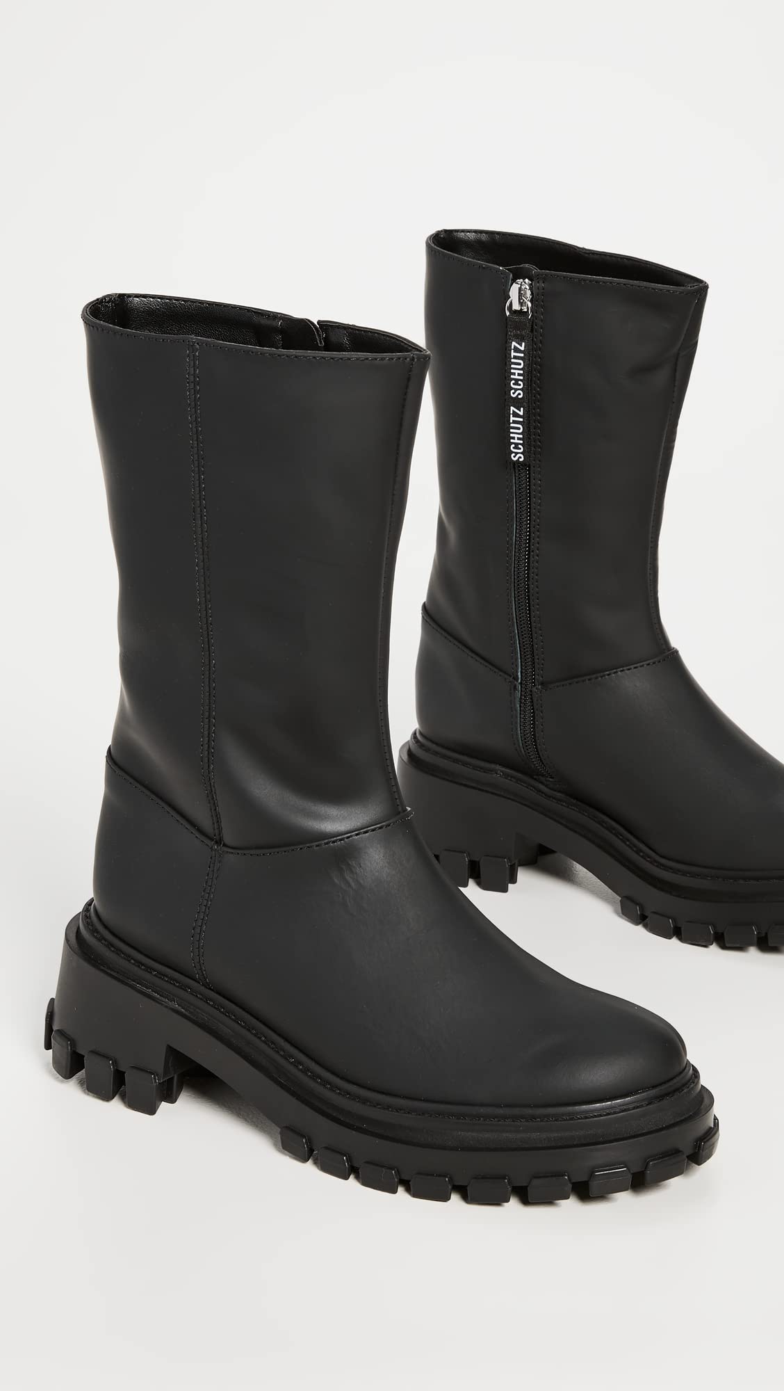 SCHUTZ Women's Juany Boots, Black, 10 Medium US