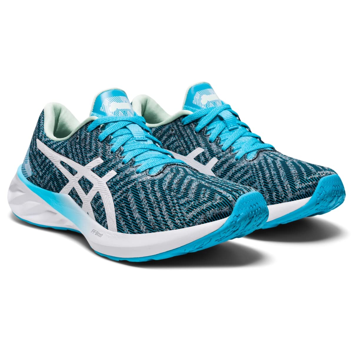 ASICS Women's Roadblast Running Shoes, 9, Aquarium/White