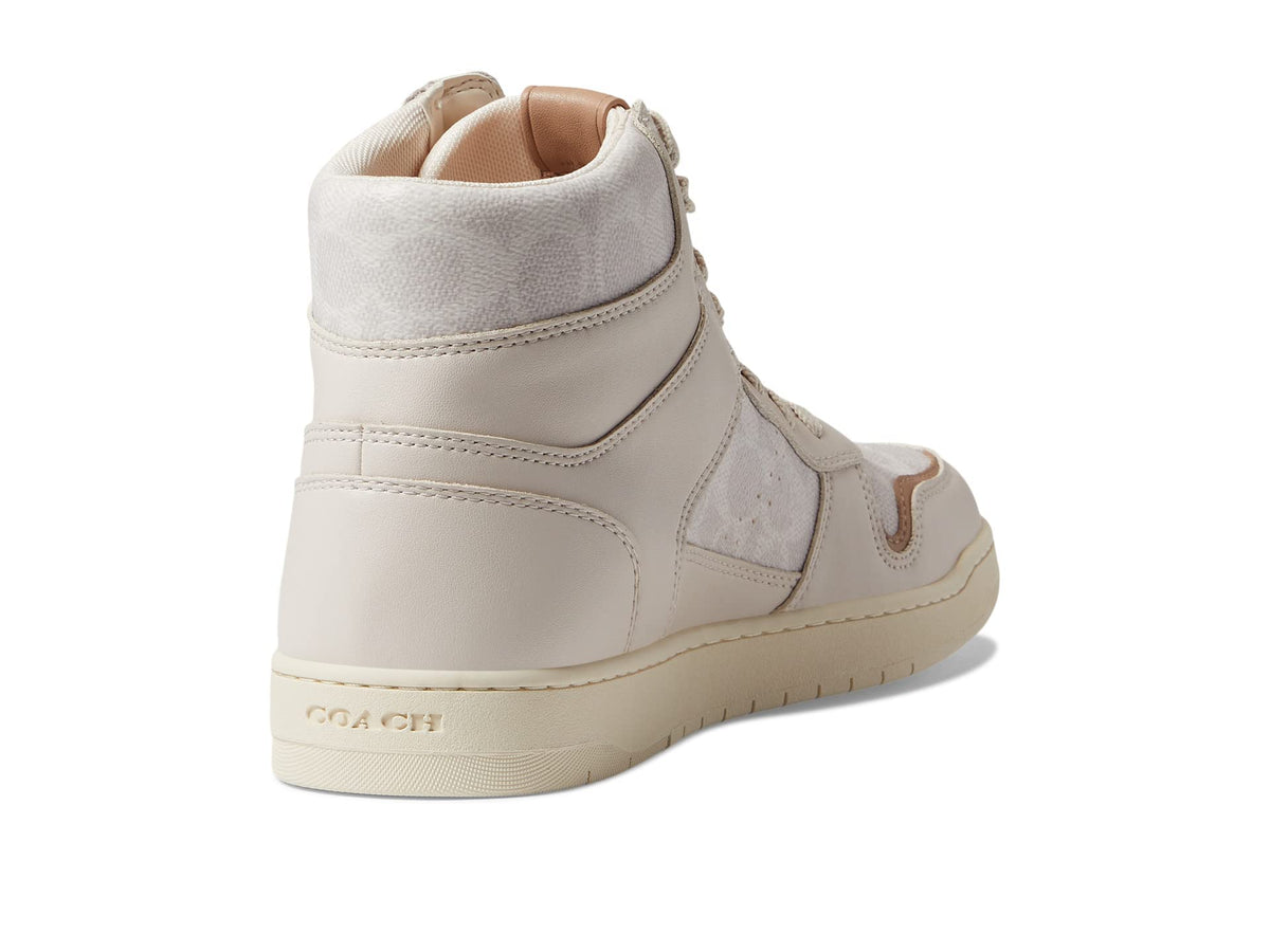 Coach High-Top Coated Canvas Sneaker Chalk 11 B (M)