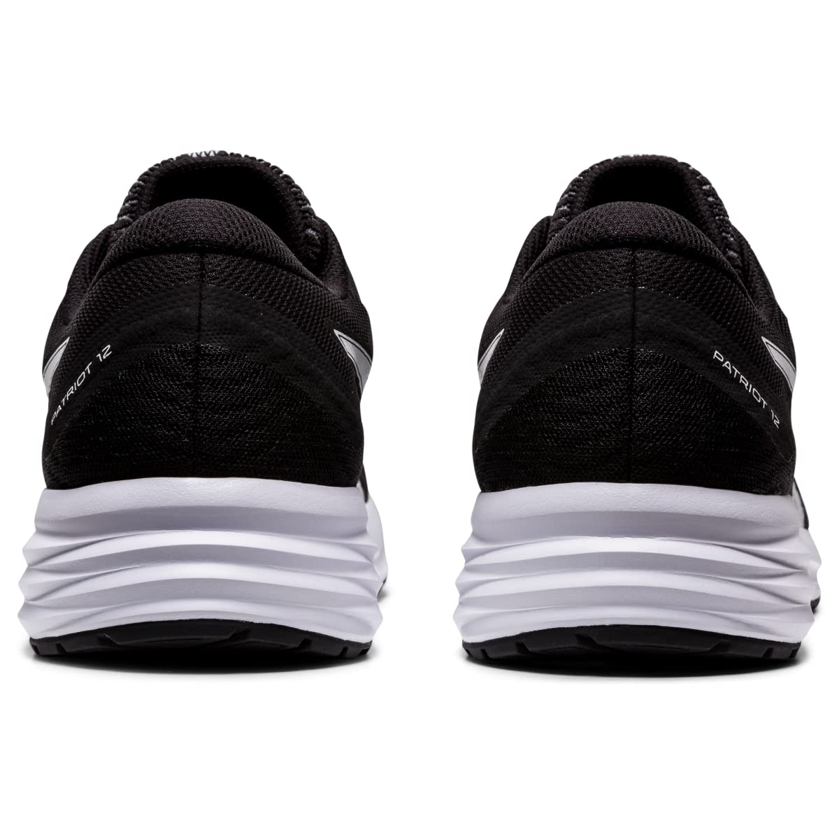 ASICS Men's Patriot 12 Running Shoes, 14, Black/Black