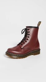 Dr. Martens Women's 1460 Smooth Leather 8 Eye Boot, Cherry Red, 8