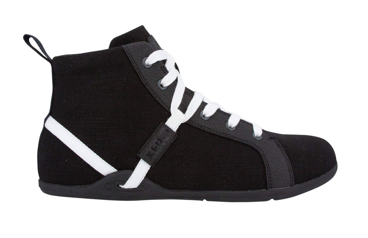 Xero Shoes Men's Toronto Canvas Shoe - Lightweight, Casual High Top Sneaker 8 Black