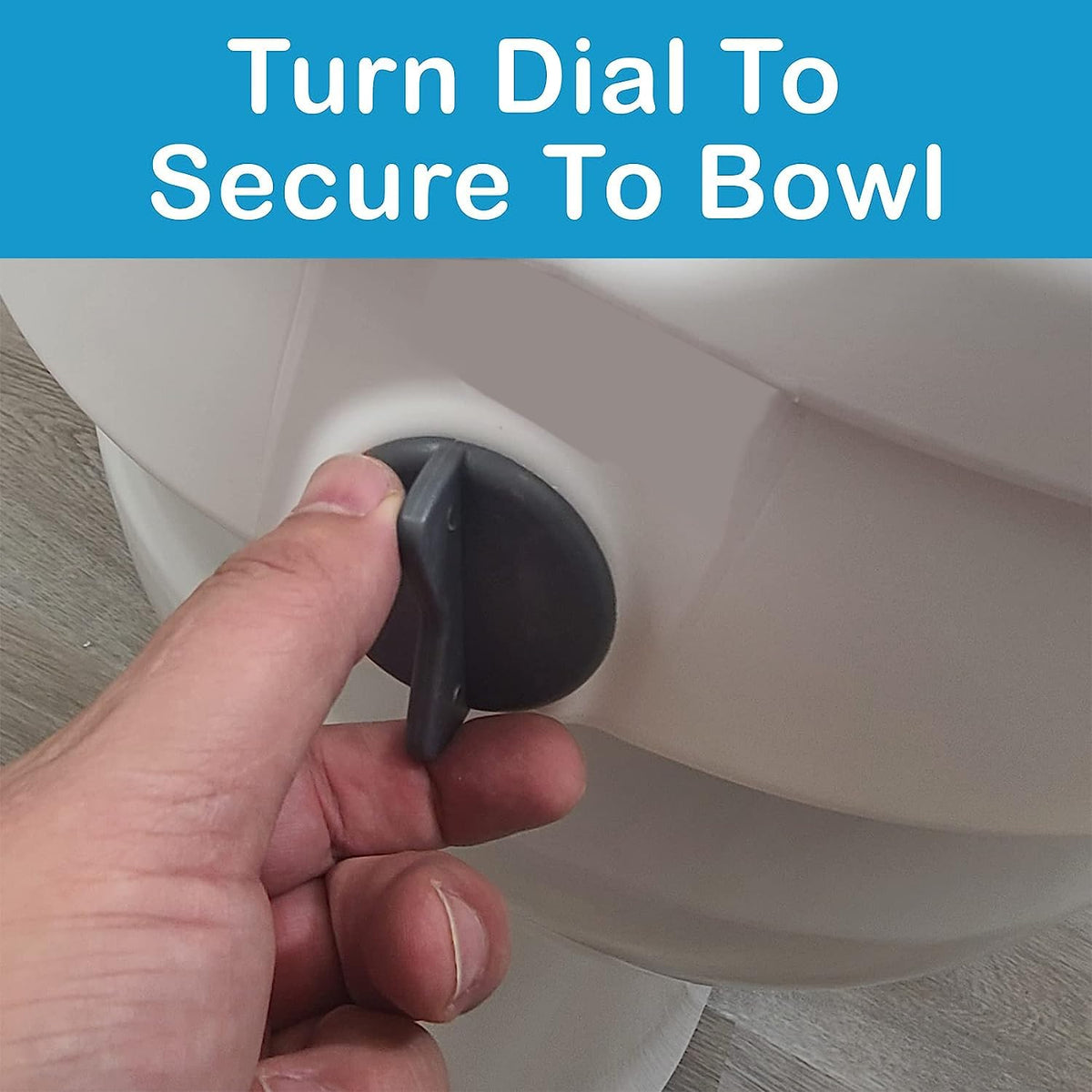 Carex E-Z Lock Raised Toilet Seat with Handles - 4.5 Inch Toilet Seat Riser with Arms, Toilet Riser Fits Most Toilets, Elongated or Round, Toilet Seat Lifter, White