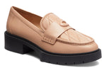 Coach® Leah Loafers for Women – Leather and Synthetic Construction – Cushioned Insole – Round Toe Buff 10 B - Medium