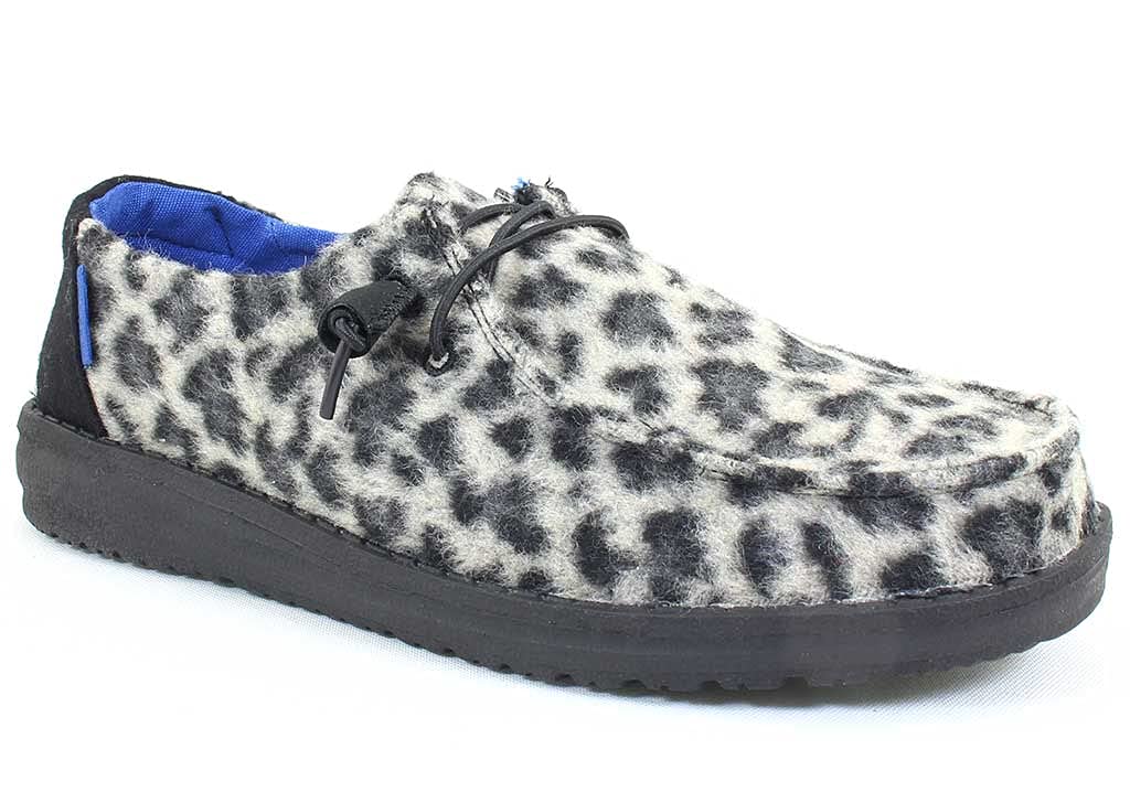 Hey Dude Women's Wendy Wild Cheetah Size 9 | Women’s Shoes | Women’s Lace Up Loafers | Comfortable & Light-Weight