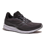 Saucony Women's Ride 14 Running Shoe, CHARCOAL/BLACK, 9.5 Wide