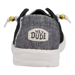 HEYDUDE Wendy Boho Crochet Loafers for Women Textile Upper & Lining Lace-up Closure Textile Outsole Black