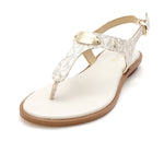 Michael Kors MK Plate Thong Vanilla Mini Mk Sig PVC 7 M