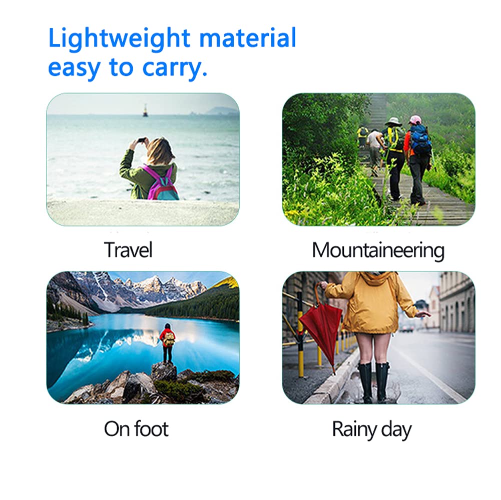 NW 3 Pieces Packable Eva Raincoat for Men and Women,Multifunctional Portable Reusable Waterproof with Hood Long Rain Poncho Gray, Large