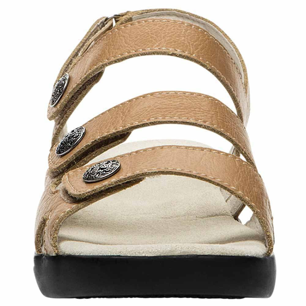 Propet® Bahama Womens Leather Sandals Camel 6 2E