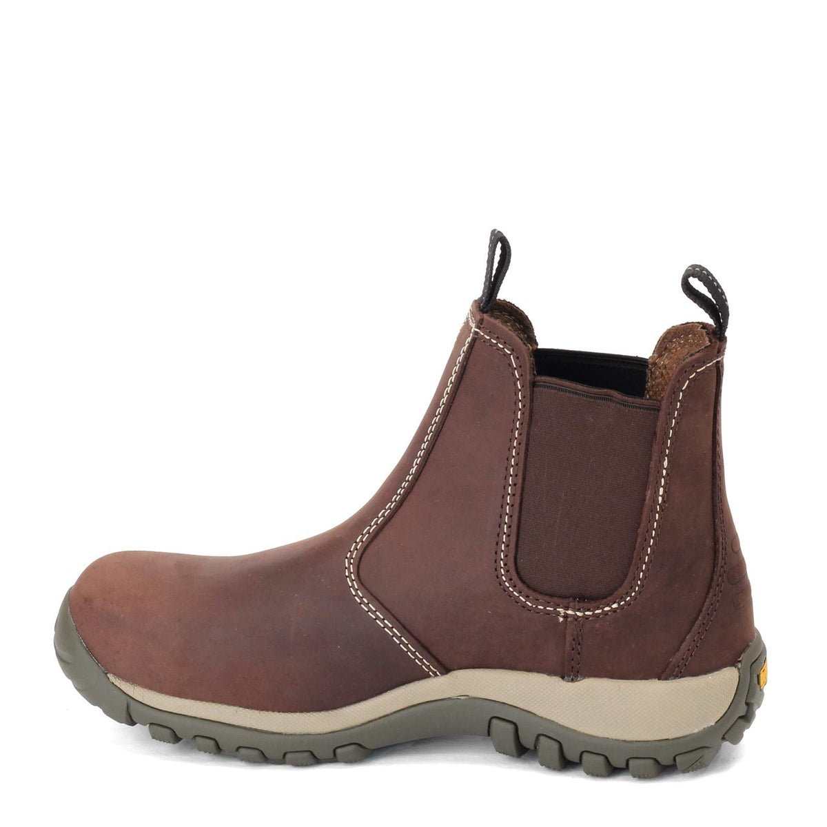 DEWALT Level Men's Slip-On, Steel Safety Toe, Leather Work Boots 9.5 Brown