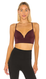 Free People Brianna Long Line Underwire Bralette Crimson XS