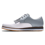 FootJoy Women's Sport Retro Previous Season Style Golf Shoe, White/Grey/Leopard, 9.5
