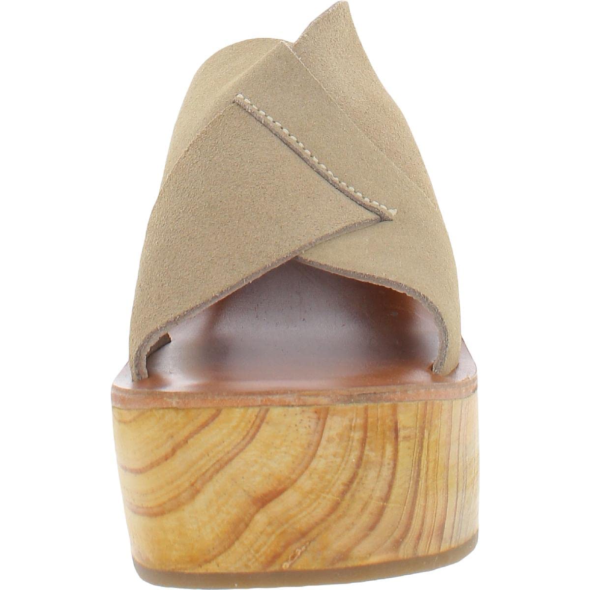 Free People Kora Platform Clog 9 Taupe Suede