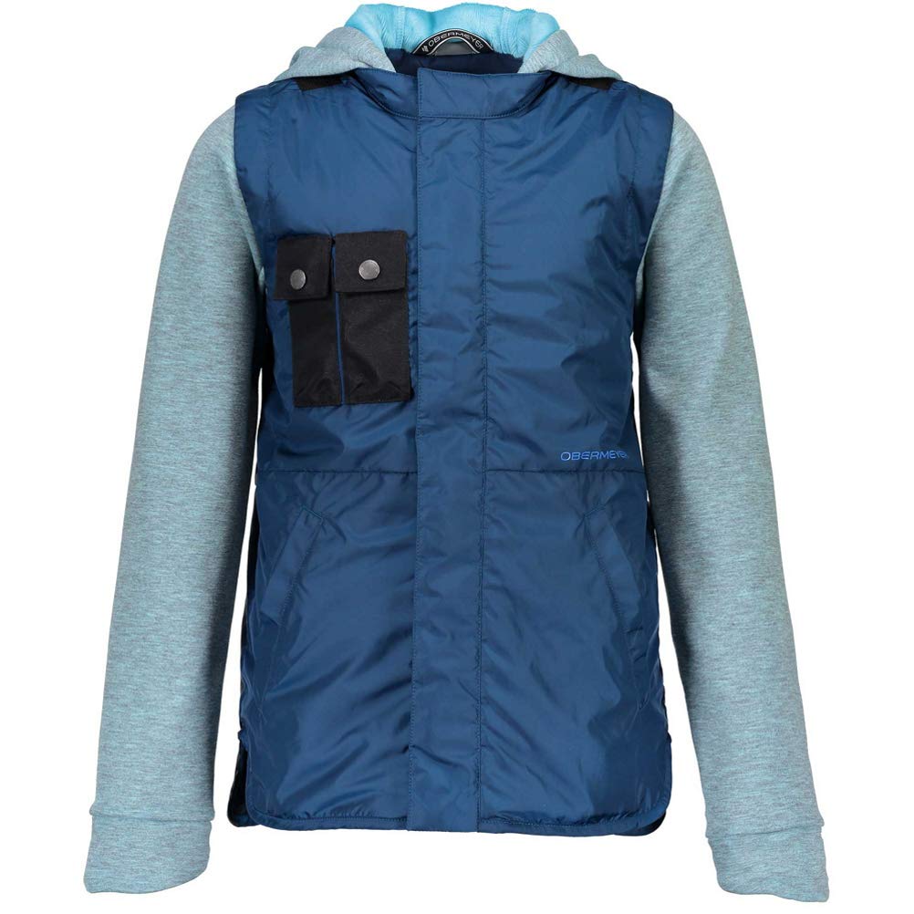 Obermeyer Kids Boy's Soren Insulator Jacket (Big Kids) Blue Vibes MD (10-12 Big Kids)