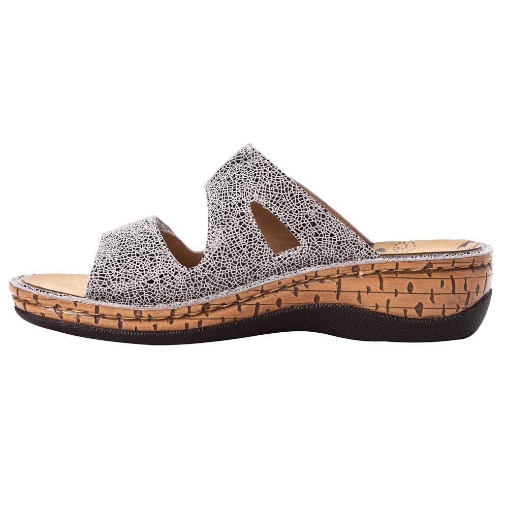 Propét Women's Joelle Slide Sandal, Black, 9.5 M US