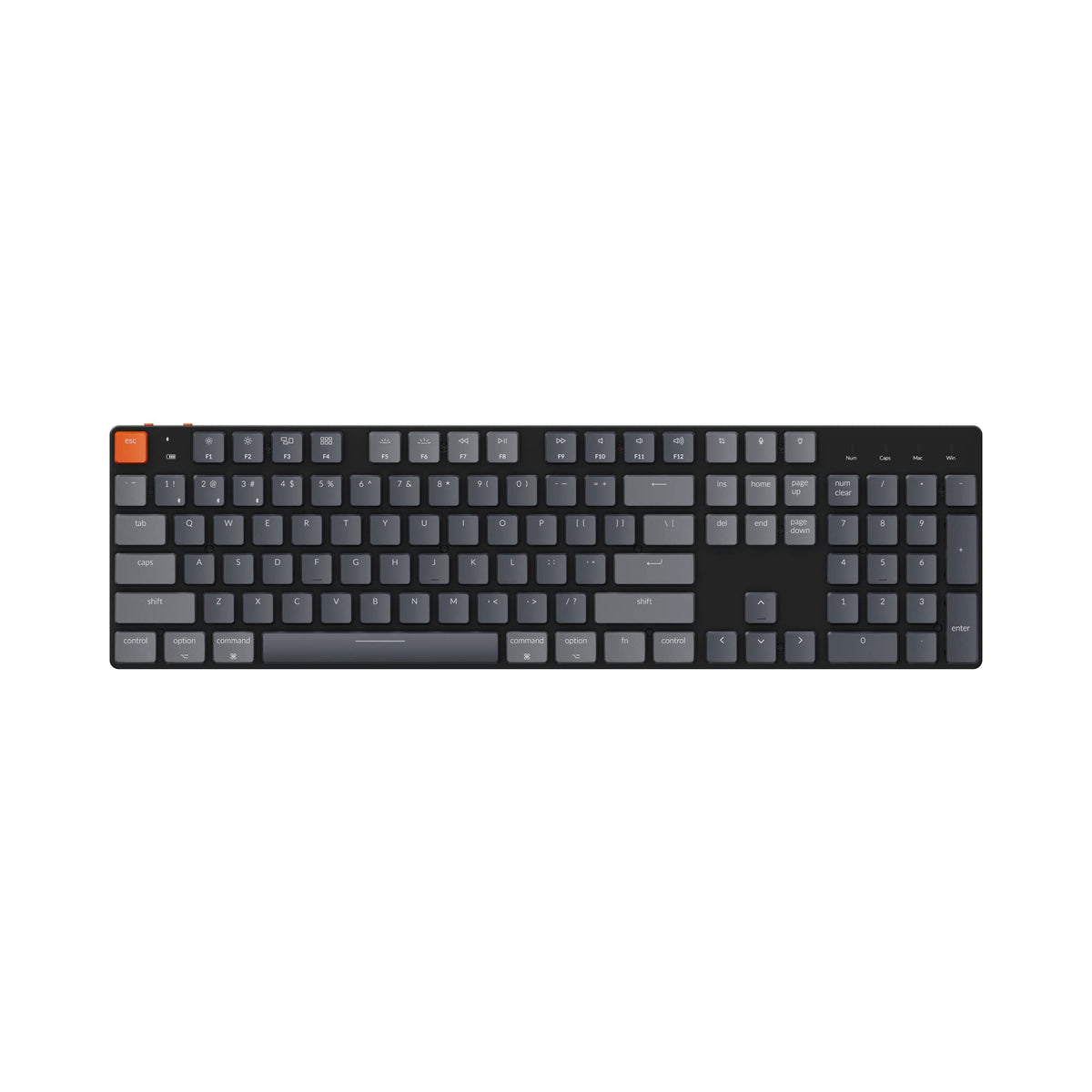 Keychron K5 SE Ultra-Slim Wireless Bluetooth/Wired USB Mechanical Keyboard with Low-Profile Gateron Brown Switch, Full Size Layout 104 Keys RGB Backlight Computer Keyboard for Mac and Windows