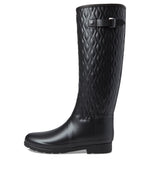 Hunter Refined Tall Vertical Quilt Boot Black 6 M