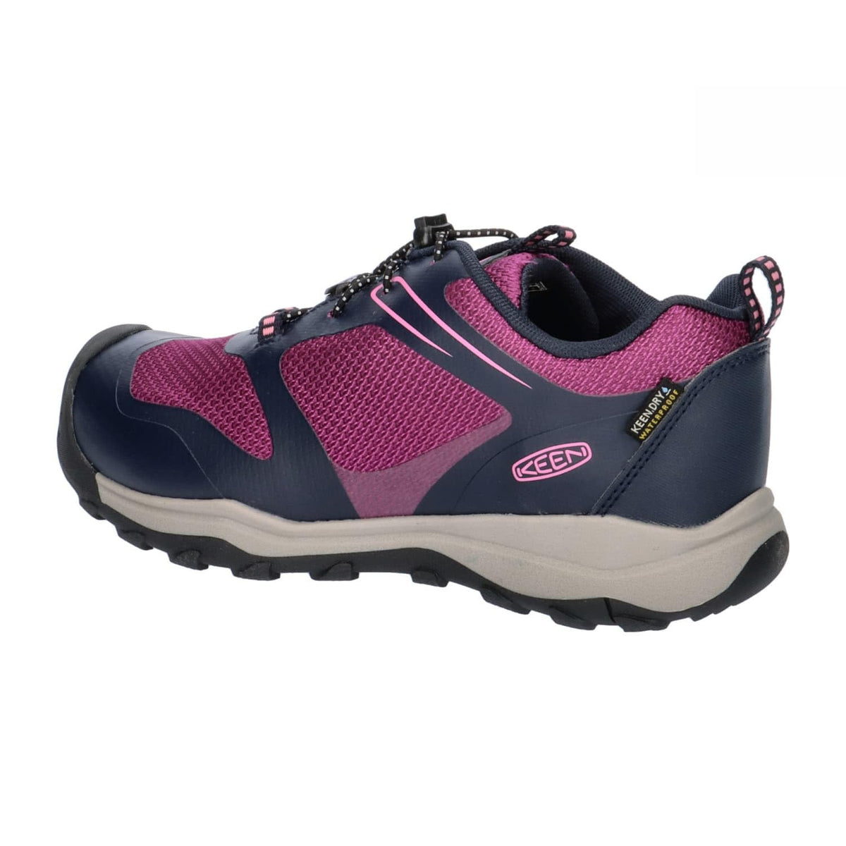 KEEN Wanduro Low Height Waterproof Easy On Durable Hiking Sneakers, Sky Captain/Charisma, 12 US Unisex Little Kid