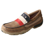 Twisted X Men's Slip-on Driving Moccasins - Bomber/Red, White, Blue
