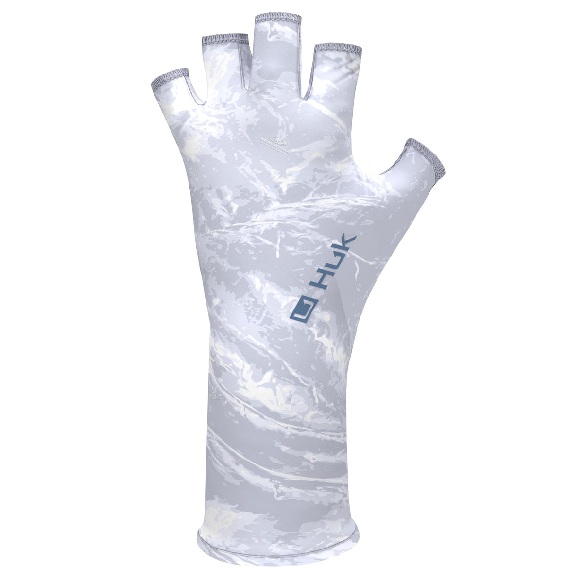 HUK Mens Pursuit Sun Glove, Quick-Drying Fingerless Fishing Gloves, Mossy Oak Stormwater Bonefish, Medium