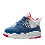 Jordan 4 Retro (Infant/Toddler) French Blue/White/Gym Red/Pearl White 10 Toddler M