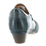 Cobb Hill Laurel Slip-on Women's Heeled Sandal Blue Leather - 9 Medium