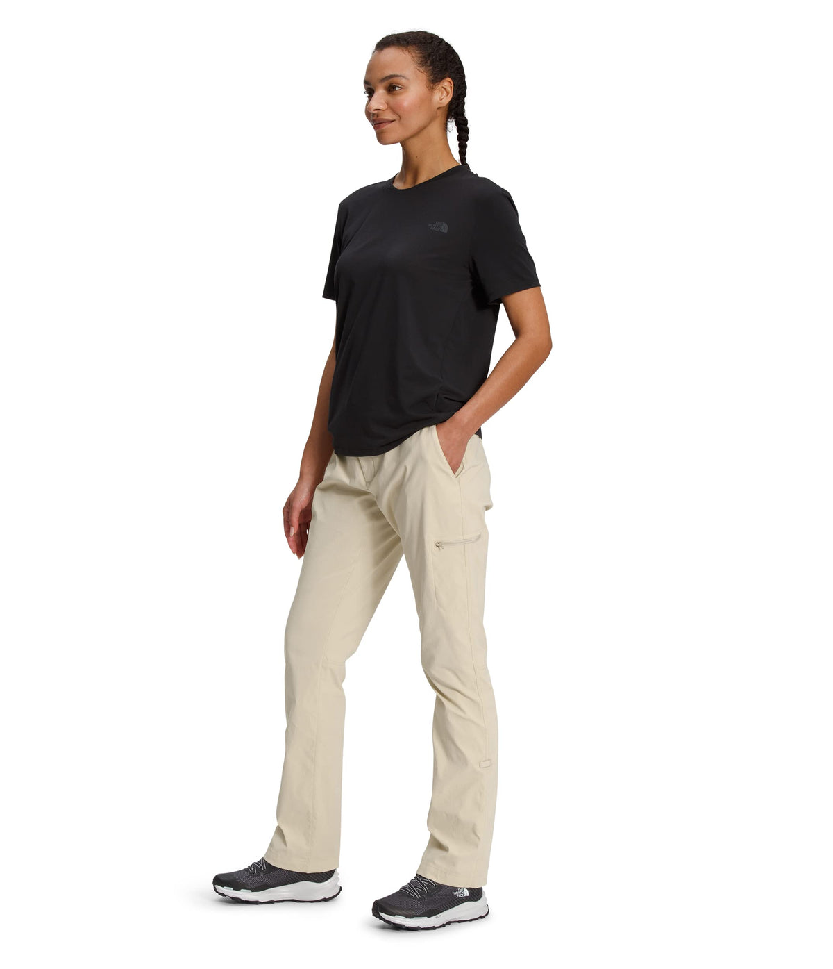 THE NORTH FACE Women's Paramount Active Mid Rise Pant (Standard and Plus Size), Gravel, 4 Regular