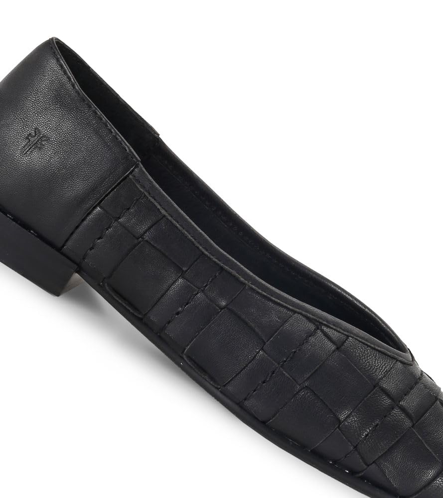 Frye Women's Claire Woven Flat, Black - 8.5M