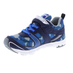 TSUKIHOSHI 3580 Velocity Strap-Closure Machine-Washable Youth Sneaker Shoe with Wide Toe Box and Slip-Resistant, Non-Marking Outsole, Navy/Camo - 5.5 Big Kid (8-12 Years)