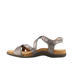Taos Footwear Women's Grand Z Pewter Sandal 10 M