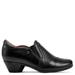 Rockport Cobb Hill Laurel Slip-on Women's Heeled Sandal - Black Leather - 7.5