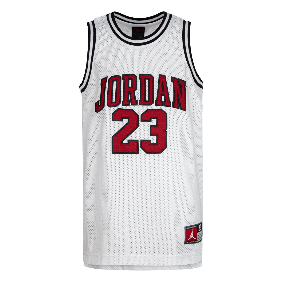 Jordan Boy's 23 Jersey (Big Kids) White SM (8 Big Kid)