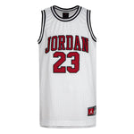 Jordan Boy's 23 Jersey (Big Kids) White SM (8 Big Kid)