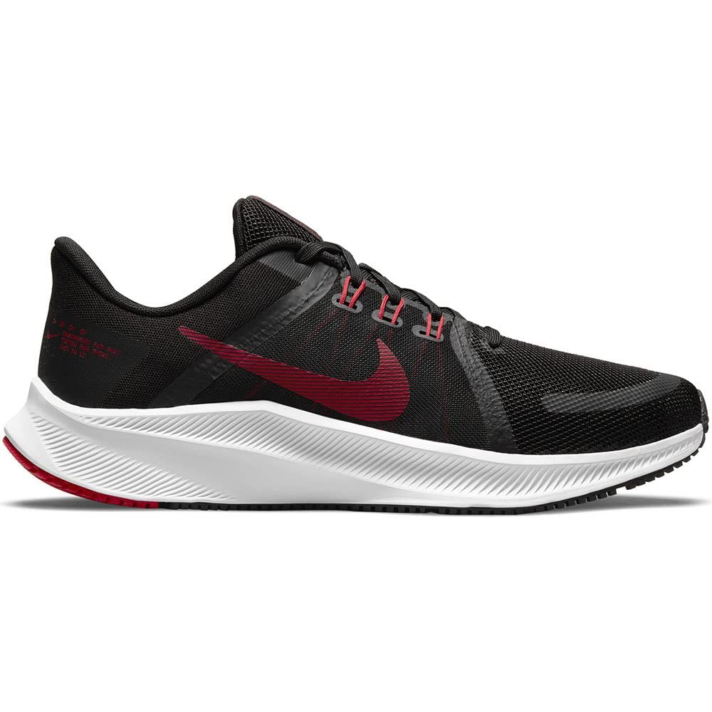 NIKE Men's Race Running Shoe, Black University Red White Dk Smoke Grey, 9
