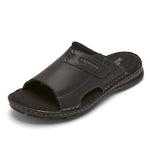 Rockport Men's Darwyn 2 Slide Sandal, Black Leather 2, 9.5