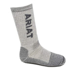 ARIAT Unisex Heavyweight Performance Merino Blend Mid Calf Socks, Grey, X-Large
