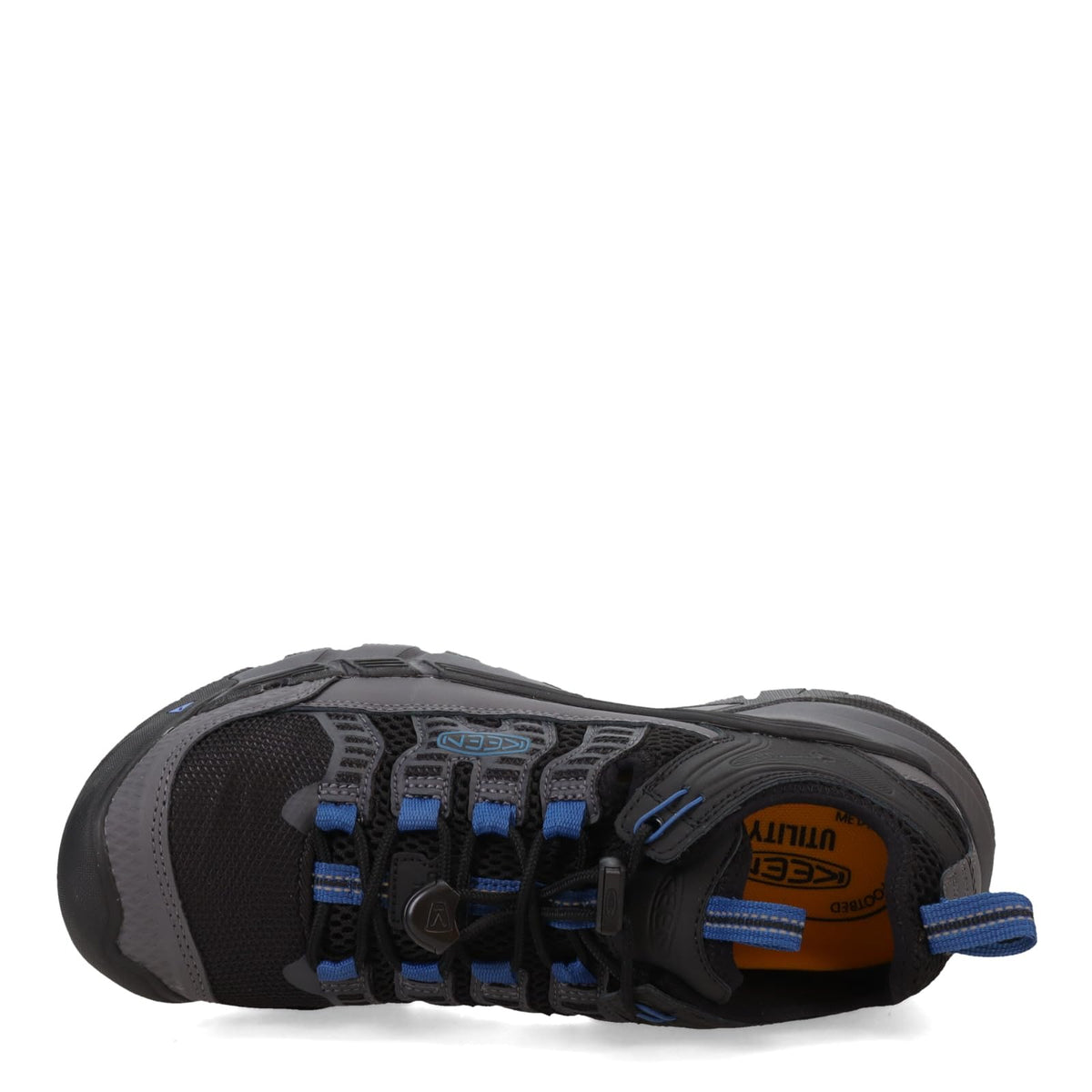 KEEN Utility Men's Birmingham Low Height Composite Toe Athletic Work Sneakers, Magnet/Bright Cobalt, 11.5 Wide