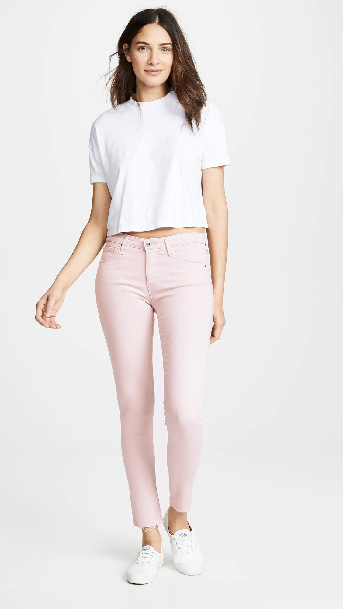 AG Adriano Goldschmied Women's Legging Super Skinny Fit Ankle Pant 30 Peaked Pink