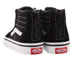 Vans Kids Sk8-Hi Zip (Infant/Toddler) Sneaker, Black/White, 7 US Unisex