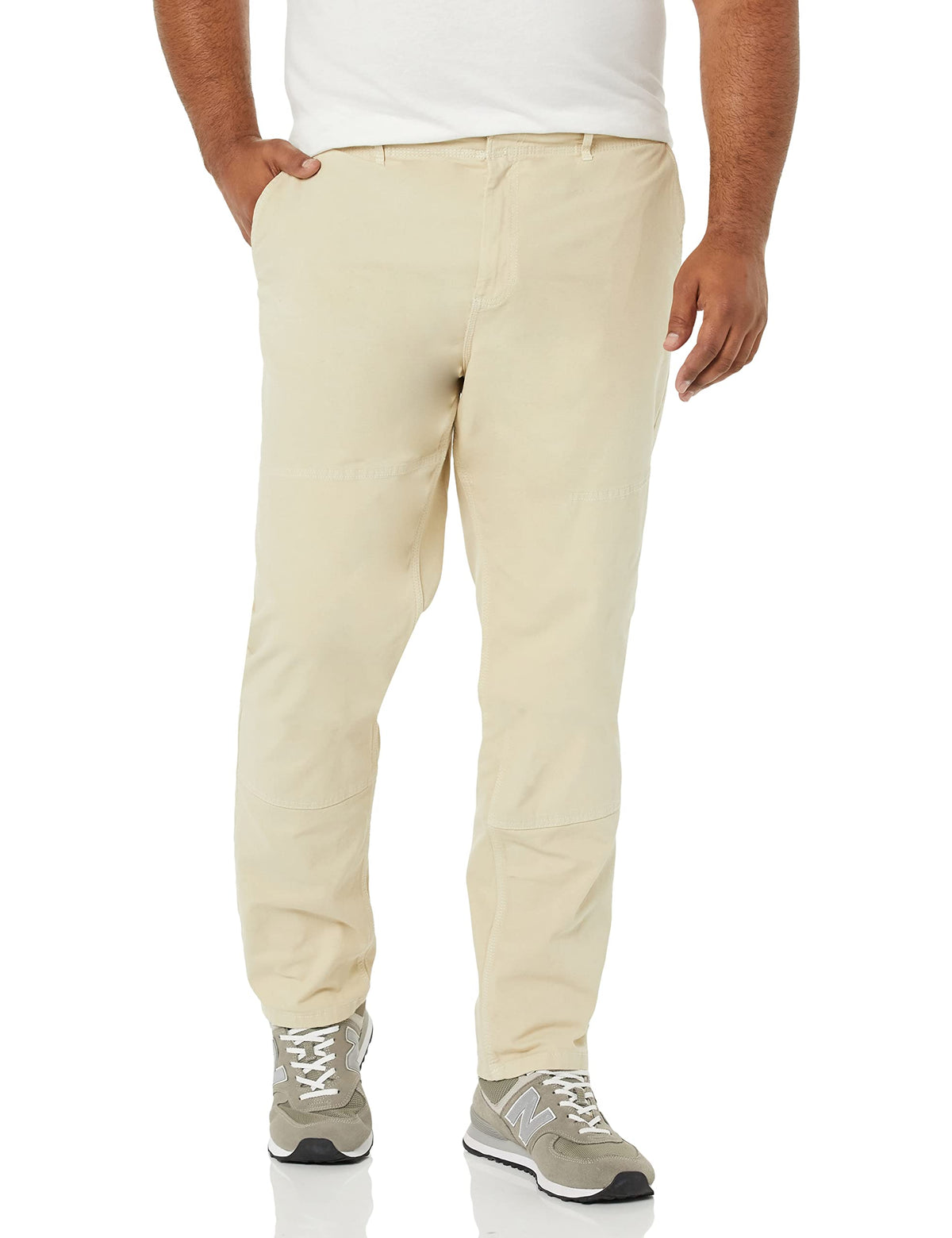 Amazon Essentials Men's Stretch Canvas Double Knee Utility Work Pant (Previously Goodthreads), Beige, 38W x 32L