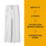 Carhartt Women's Cross-Flex Boot Cut Cargo Pant, White, Large