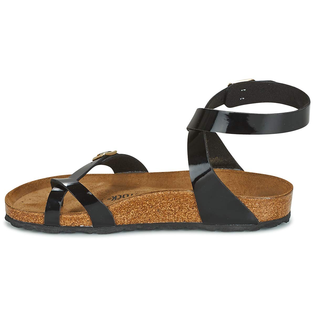 Birkenstock Womens Arizona Black Patent Birko-flor Sandals 40 EU
