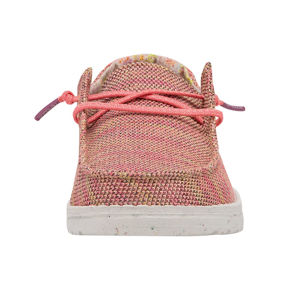 Hey Dude Women's Wendy Sox Glow Cream Size 5 | Women’s Shoes | Women’s Lace Up Loafers | Comfortable & Light-Weight